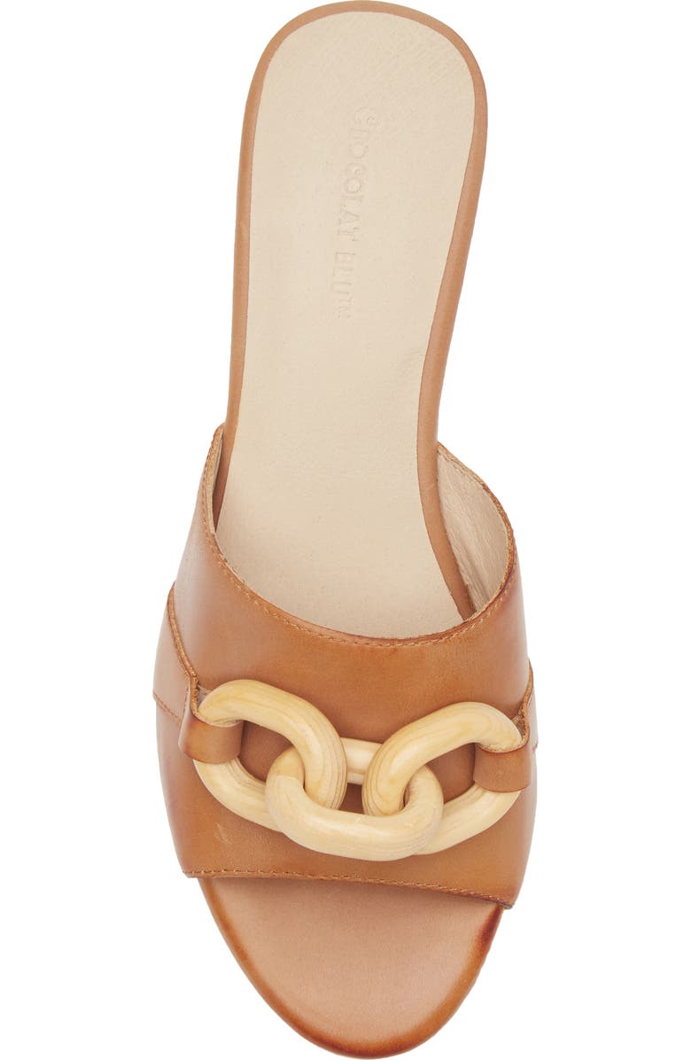 Chocolat Blu Grecia Platform Slide Sandal, Alternate, color, Camel Leather