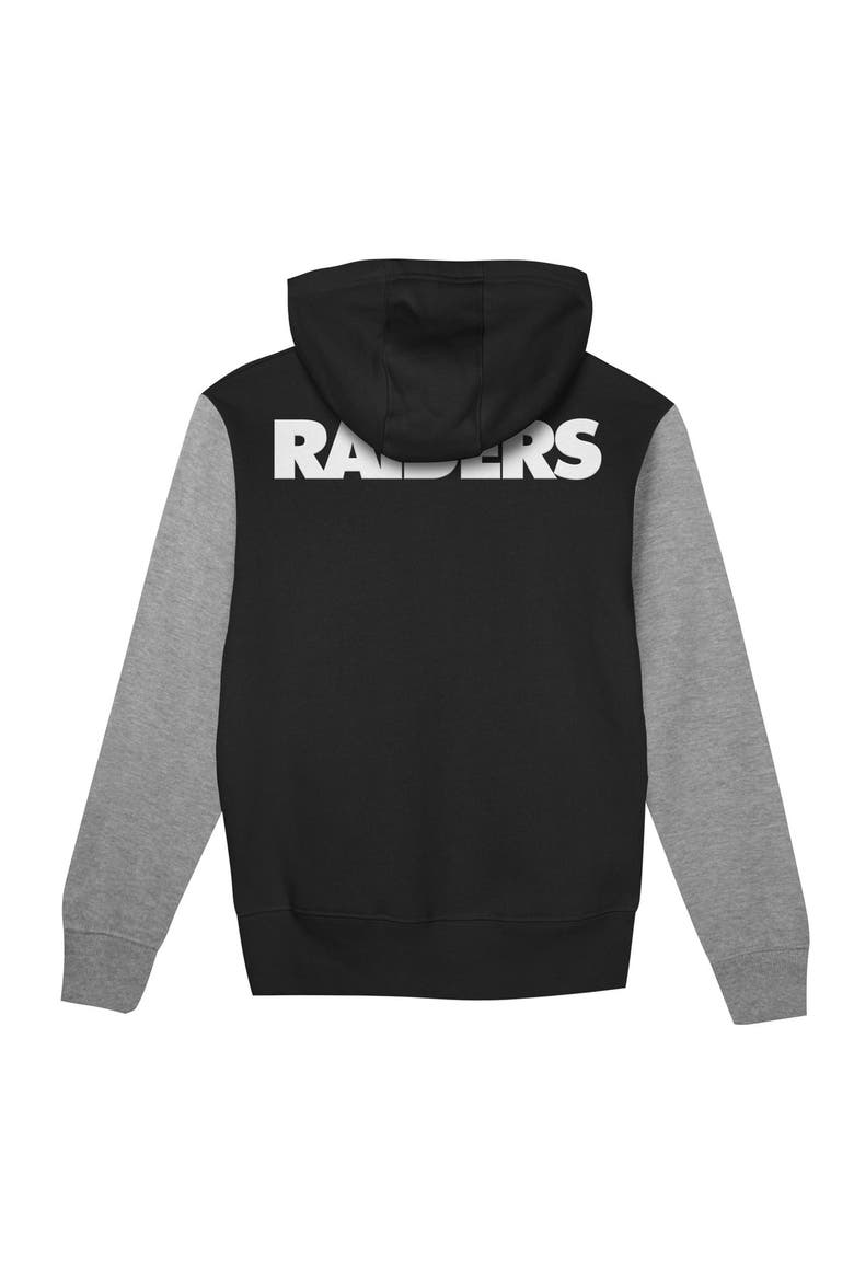 Toddler Outerstuff  Black/Silver Las Vegas Raiders Stadium Colorblock Full-Zip Hoodie, Alternate, color, Black