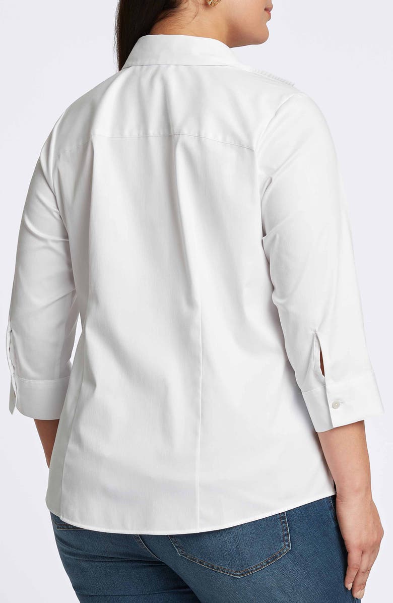 Foxcroft Luna Cotton Blend Sateen Button-Up Shirt, Alternate, color,