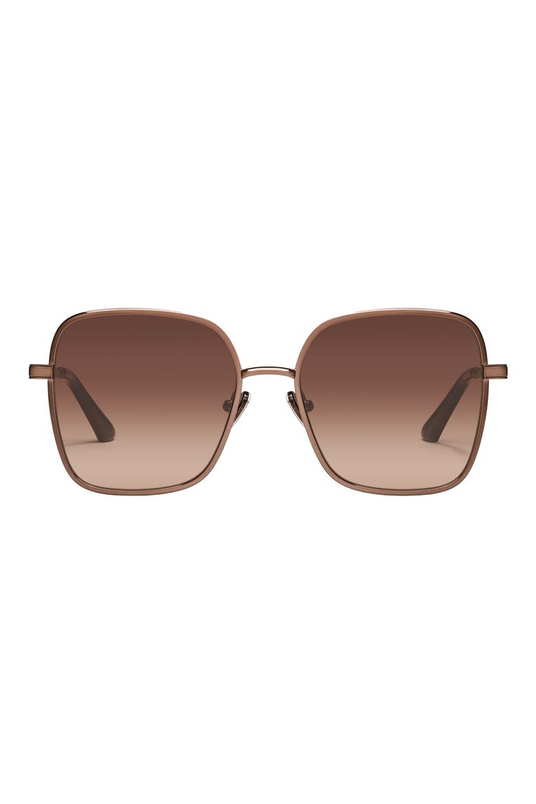 5th Ave 58mm Gradient Square Sunglasses, Main, color, CHOCOLATE / BROWN FAWN