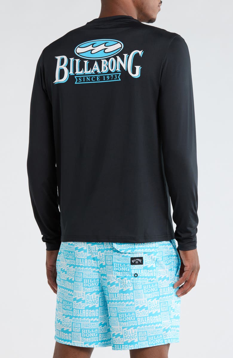 Billabong Coastal Home Long Sleeve Rashguard, Alternate, color, Black