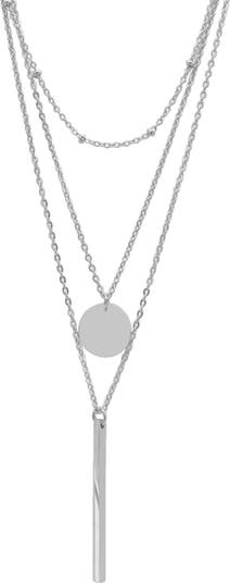 Water Resistant Layered Pendant Necklace Set