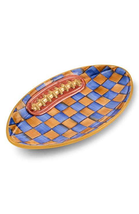 Royal Check Football Serving Tray