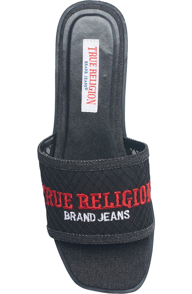 True Religion Brat Mesh Slip on Sandal, Alternate, color, Black