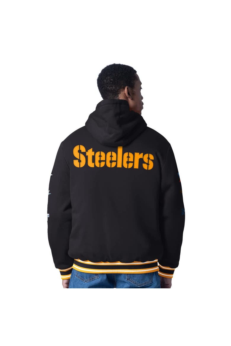 Men's G-III Sports by Carl Banks  Black Pittsburgh Steelers Power Forward Commemorative Full-Zip Hooded Jacket, Alternate, color, Black