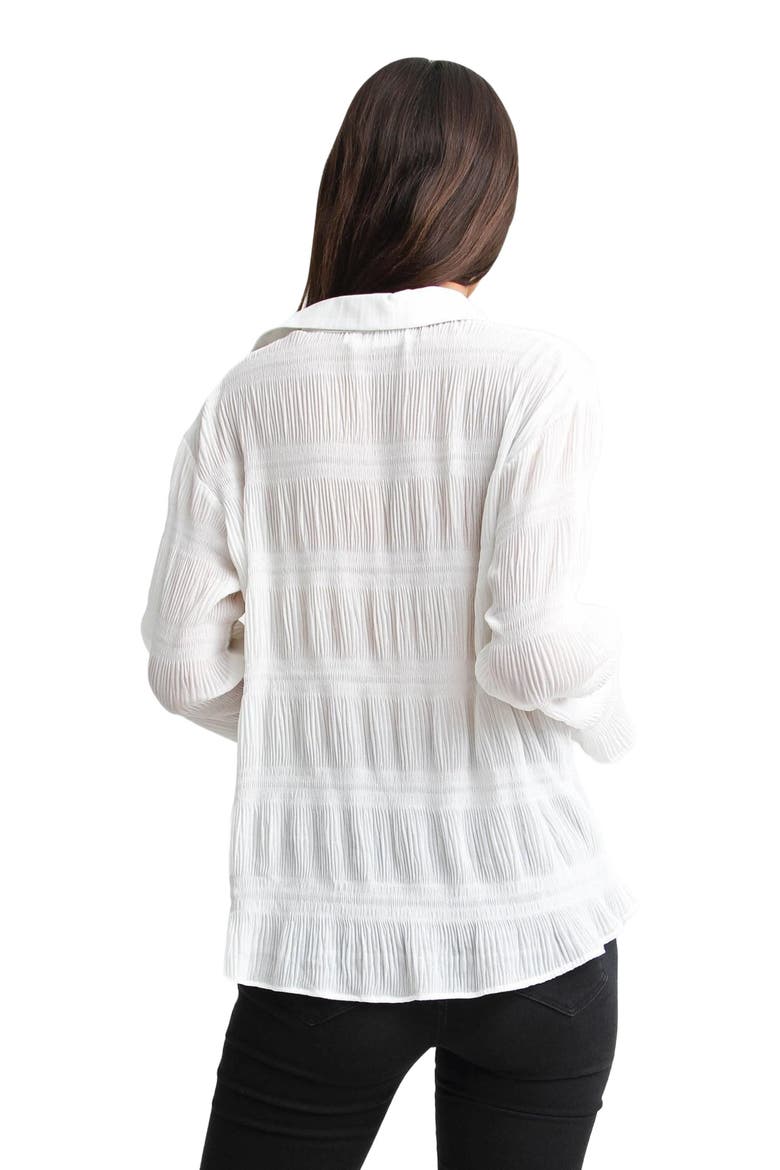 Yoko Shirred Chiffon Blouse, Alternate, color, Cream