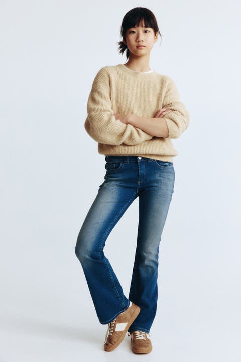 Bootcut Leg Low Jeans