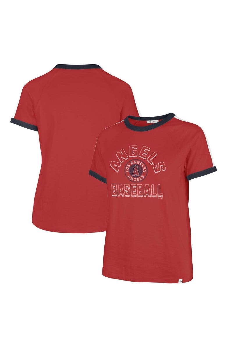 '47 Women's '47 Red Los Angeles Angels City Connect Sweet Heat Peyton T-Shirt, Main, color,