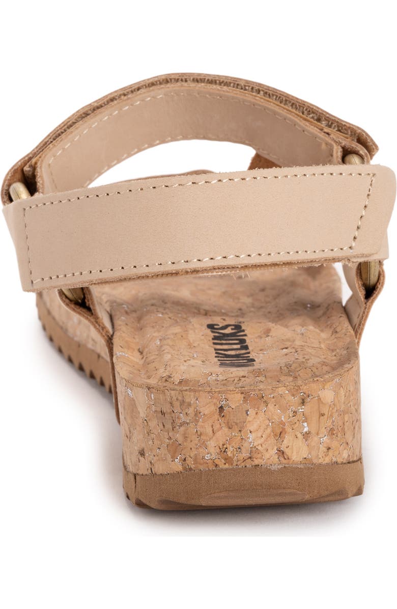 MUK LUKS Piper Platform Wedge Sandal, Alternate, color, Khaki/ Stone