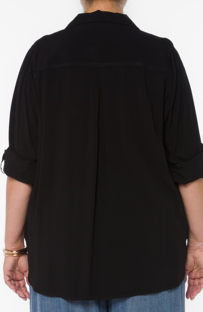 VELVET HEART Elisa Long Sleeve High/Low Shirt, Alternate, color, Black