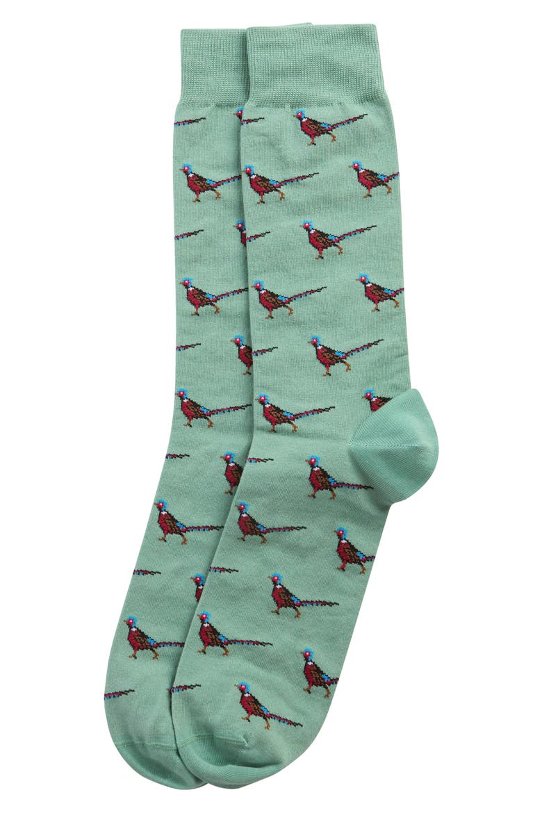 Mavin Dog Cotton Blend Crew Socks, Main, color, LODEN FROST