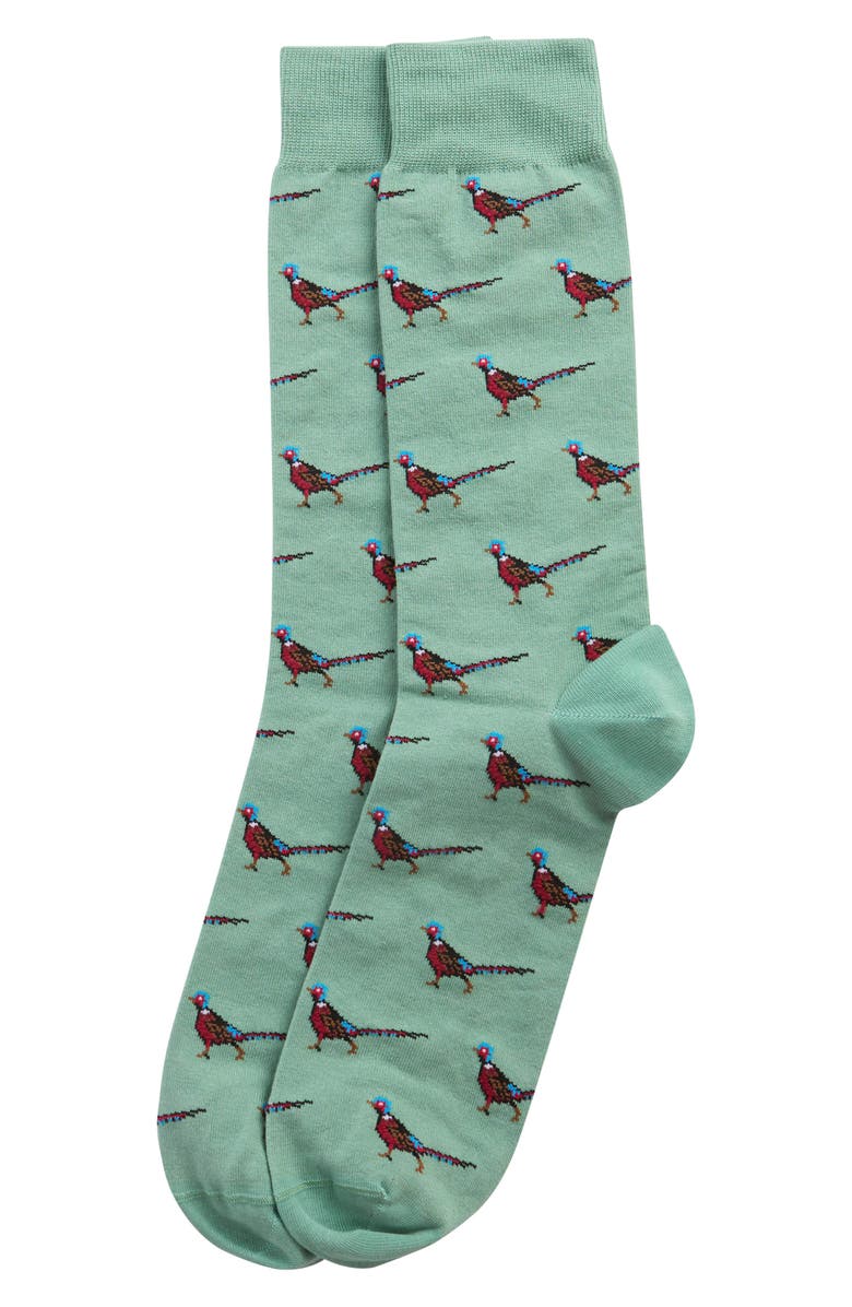 Barbour Mavin Dog Cotton Blend Crew Socks, Main, color, Loden Frost