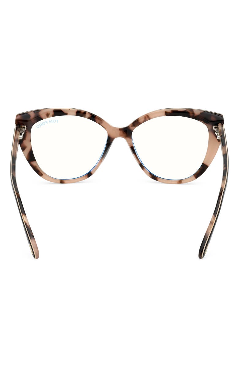 TOM FORD 54mm Square Blue Light Blocking Optical Glasses, Alternate, color,