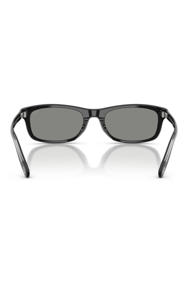 DL2018U 54mm Rectangular Sunglasses, Alternate, color, BLACK / GREY