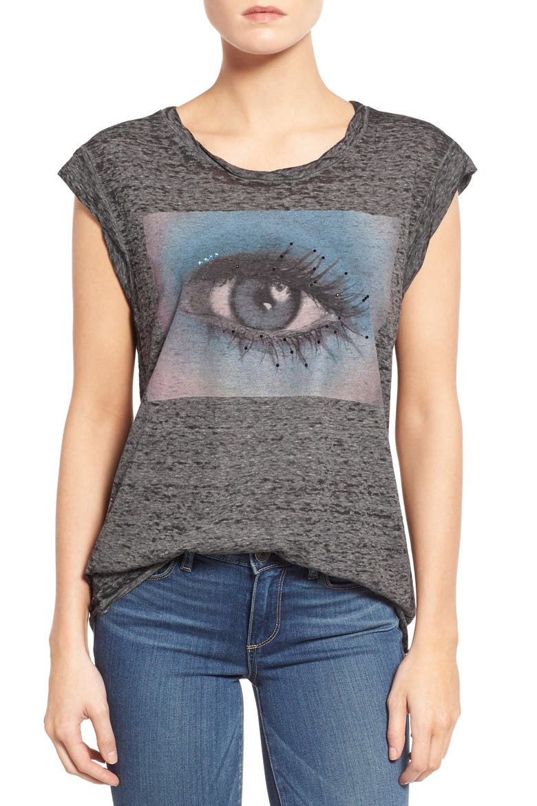 'Frankie' Muscle Tee, Main, color, BURNOUT HEATHER GREY