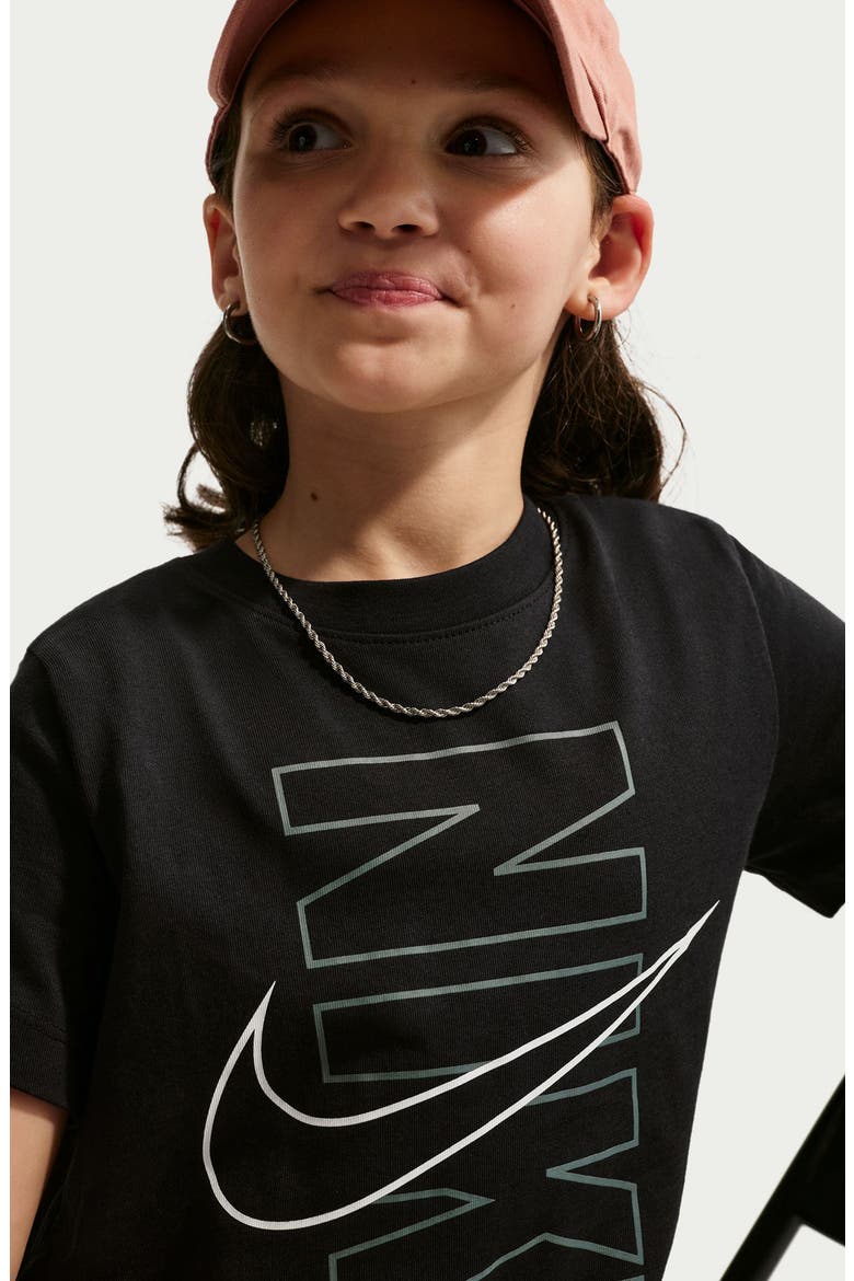 Kids' Logo T-Shirt, Alternate, color, BLACK