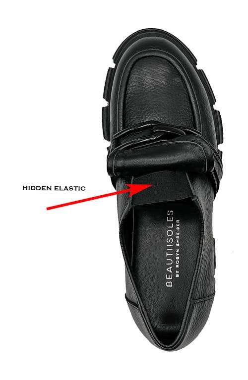 Beautiisoles Raquel Paltform Loafer In Black