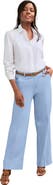 Jessica London Stretch Cotton Chino Wide-Leg Trouser