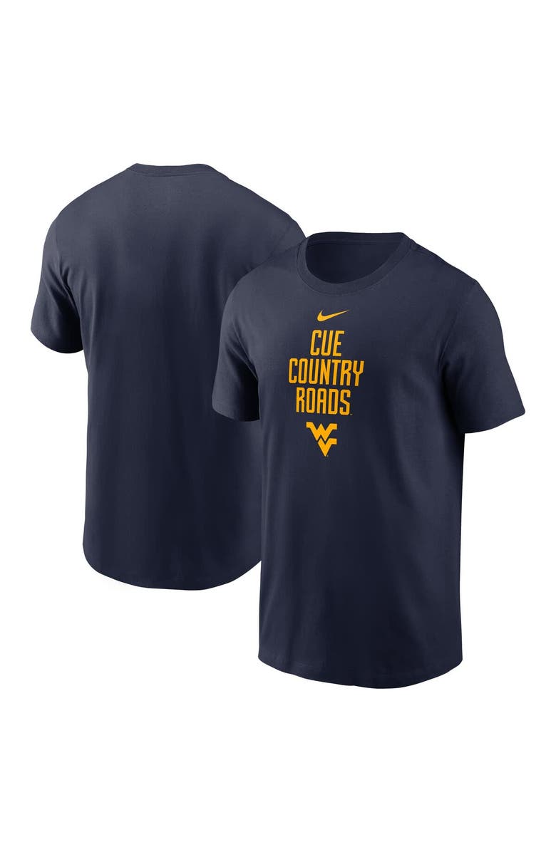 Nike Men's Nike Navy West Virginia Mountaineers 2025 Sideline Mantra Performance T-Shirt, Main, color, 