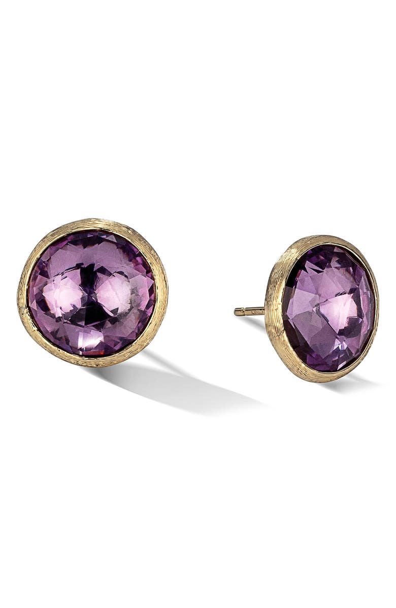 Marco Bicego Jaipur Amethyst Stud Earrings, Main, color, Yellow Gold