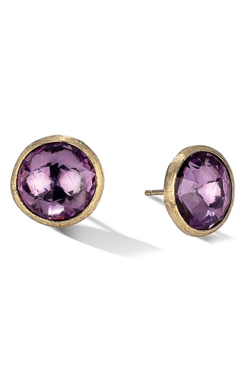 Jaipur Amethyst Stud Earrings