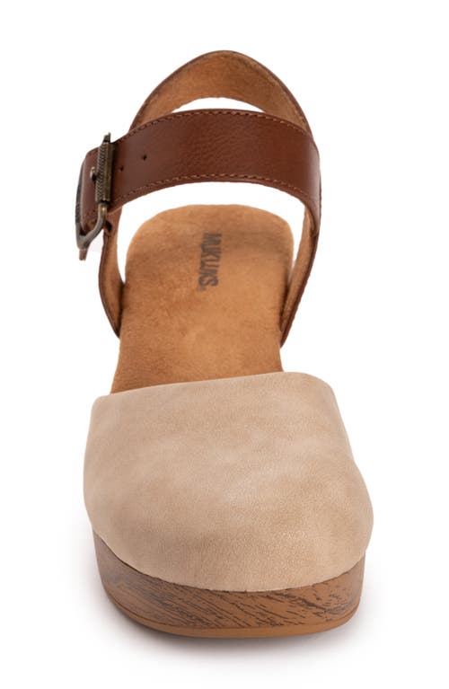 Muk Luks Merritt Quarter Strap Platform Pump In Brown