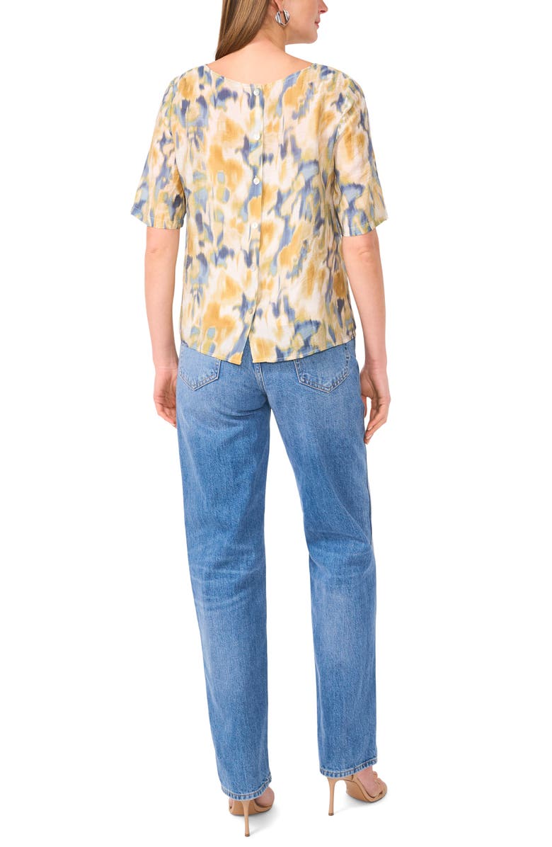 Vince Camuto Lawn Abstract Print Boxy Top, Alternate, color,