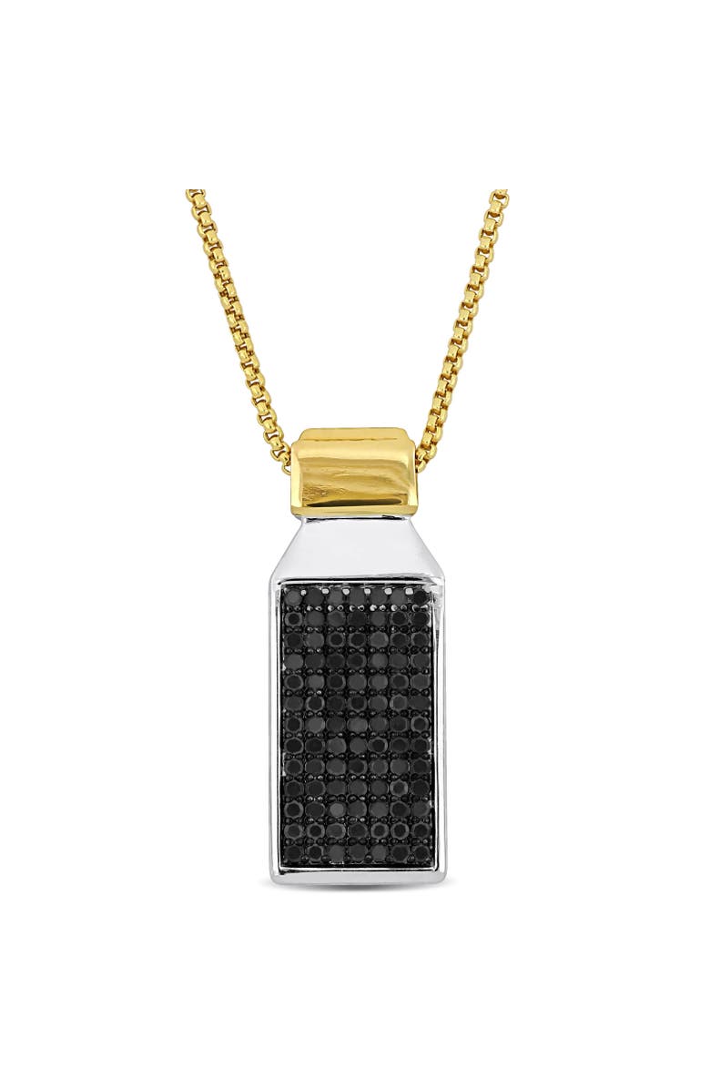 Julianna B. Black Diamond Rectangular Cluster Necklace 14k, Main, color, Black Diamond