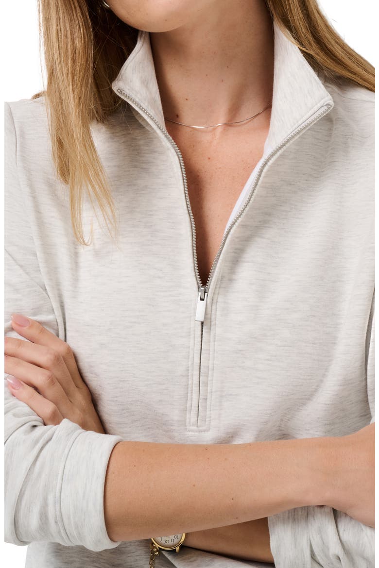Cloud Half Zip Pullover, Alternate, color, HEATHER LIGHT GREY