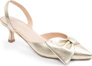 patricia green London Bow Pointed Toe Kitten Heel Pump