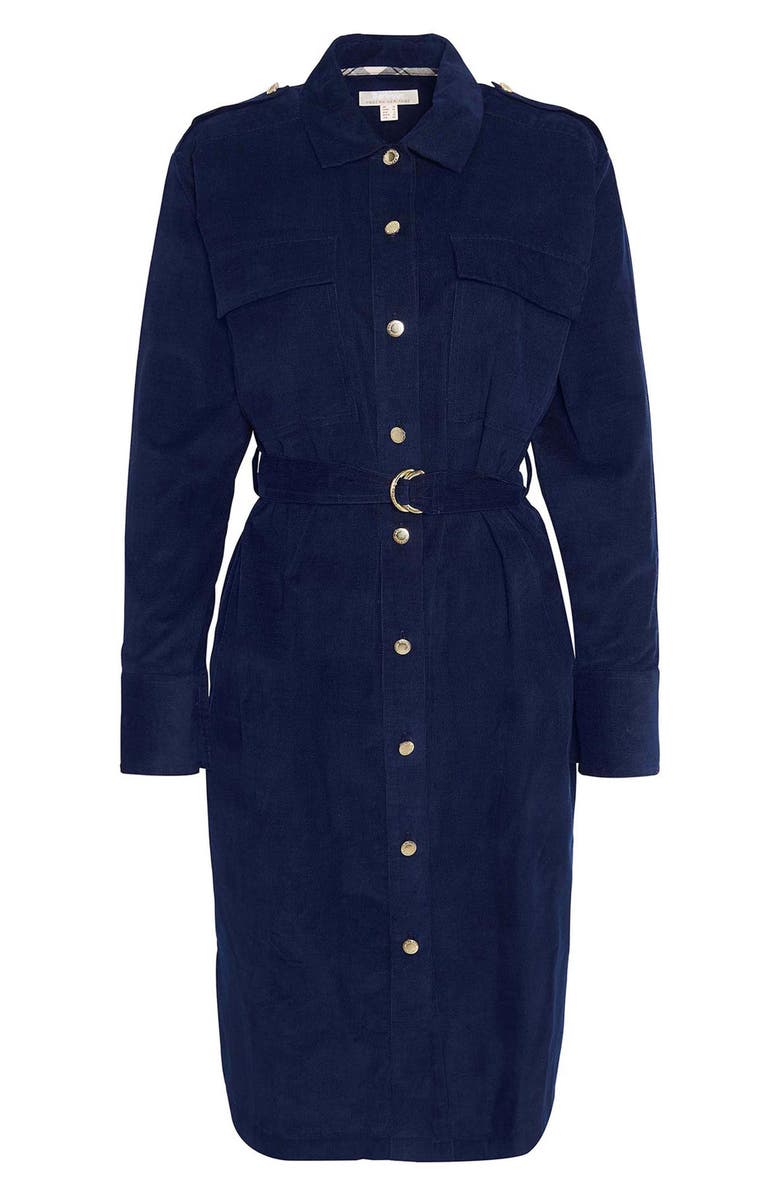 Barbour Noelle Long Sleeve Cotton Corduroy Belted Shirtdress, Alternate, color, 