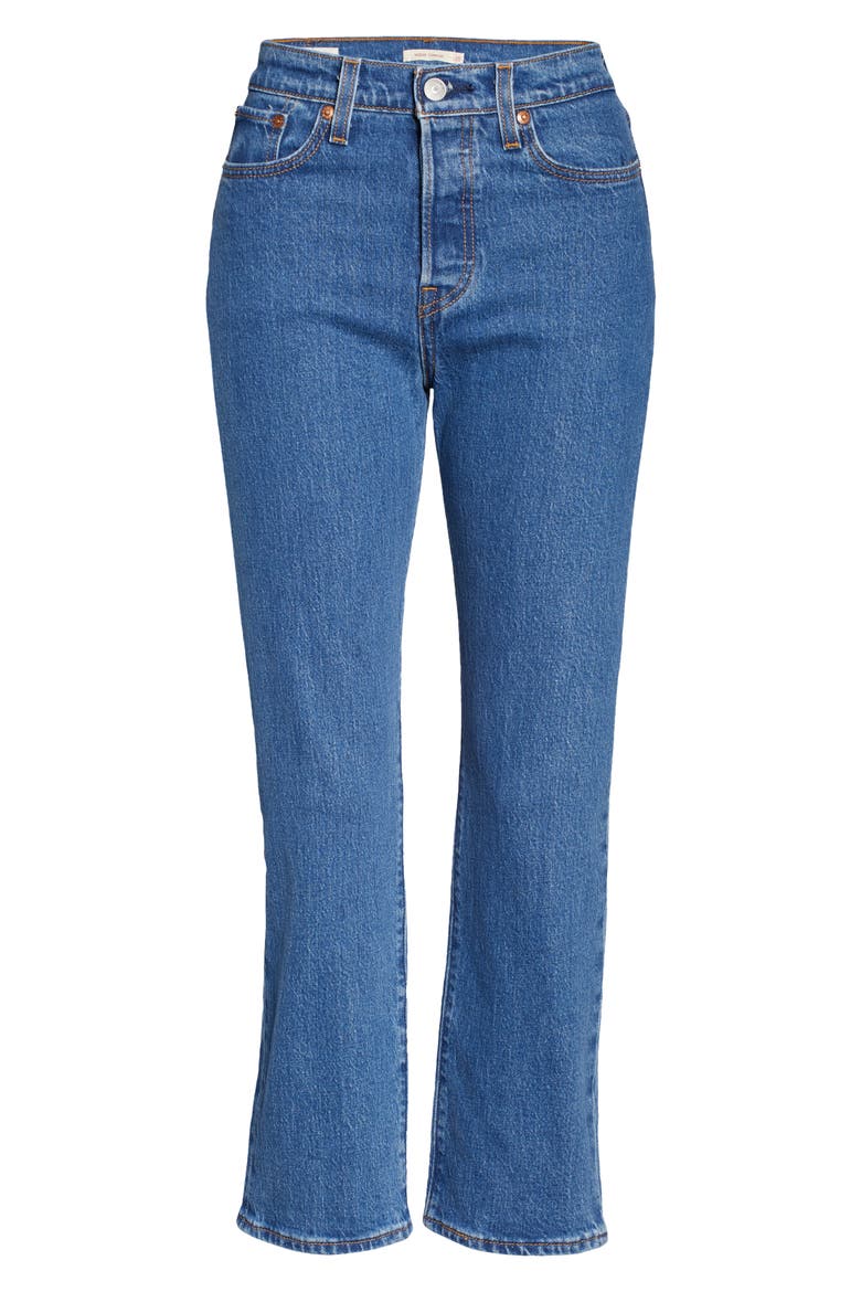 Levi's® The Wedgie High Waist Straight Leg Jeans, Alternate, color, JIVE STONEWASH