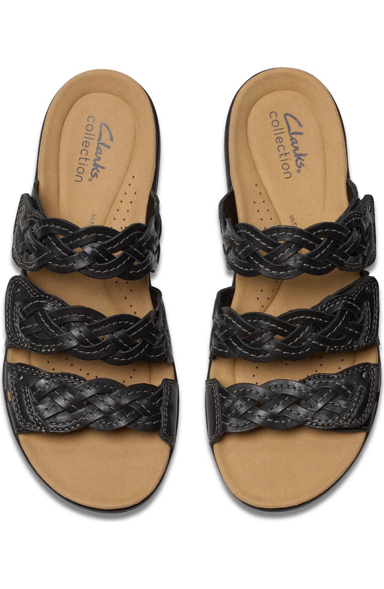 Clarks<sup>®</sup> Laurieann Rio Sandal, Alternate, color, Black Leather