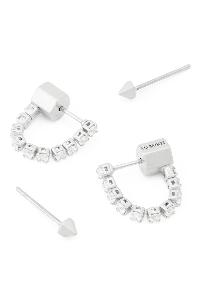 Crystal Front-Back Stud Earrings Set, Alternate, color, CRYSTAL