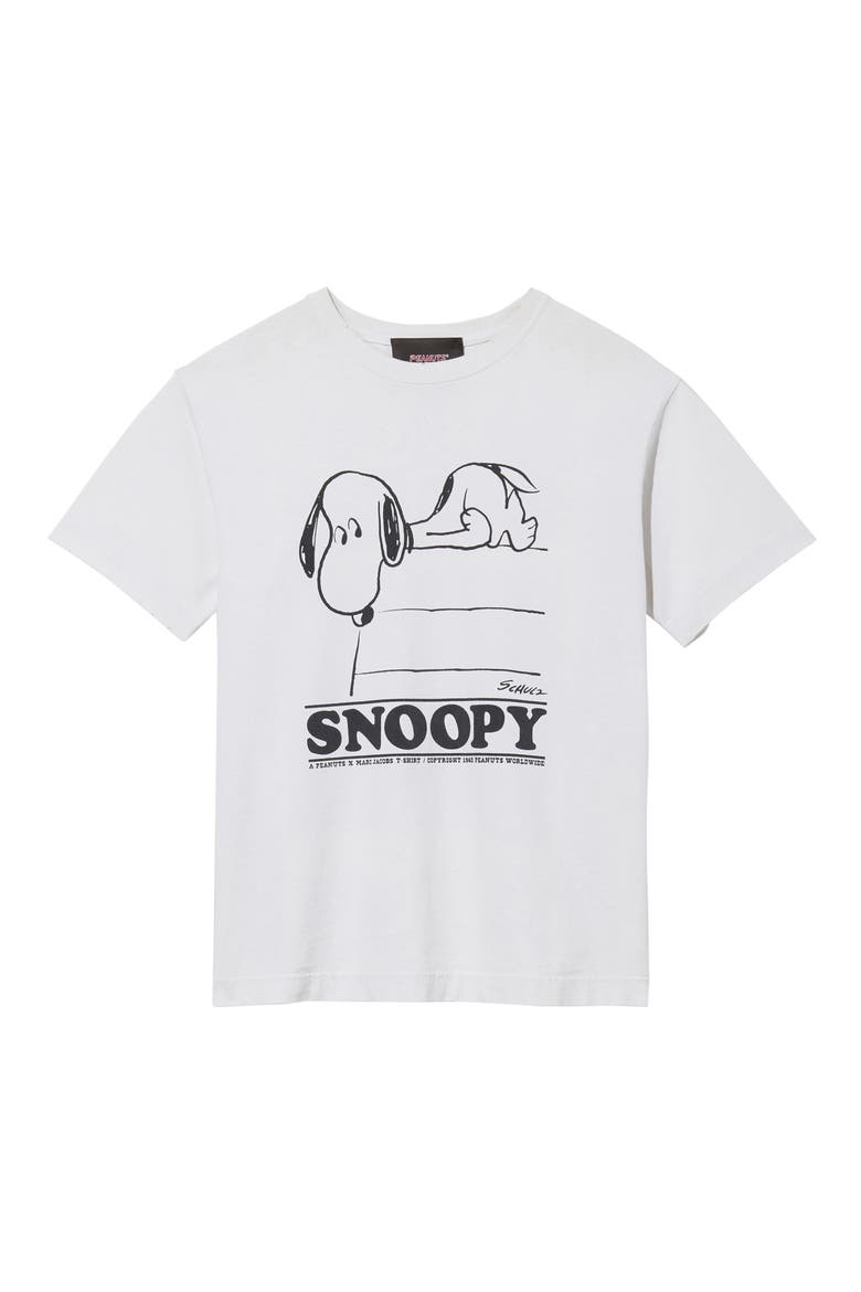 MARC JACOBS x Peanuts® Graphic Cotton Tee, Alternate, color, VINTAGE WHITE