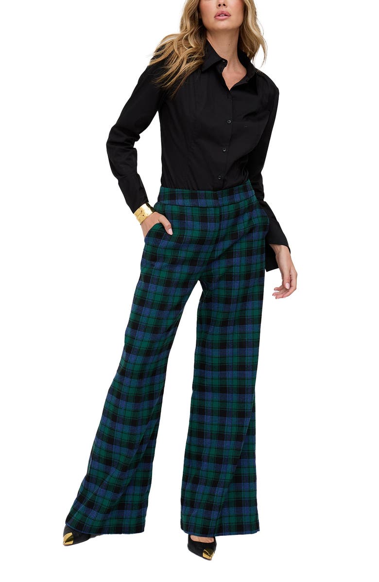 Lily and Lionel London Zena Double Breasted Prince Of Wales Check Print Jacket, Alternate, color, Blue