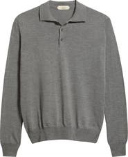 Aurélien Long Sleeve Cashwool® Polo Sweater
