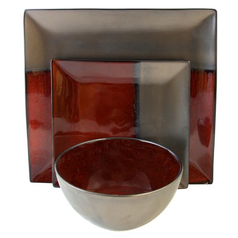 Decadence 12-Piece Square Dinnerware Set