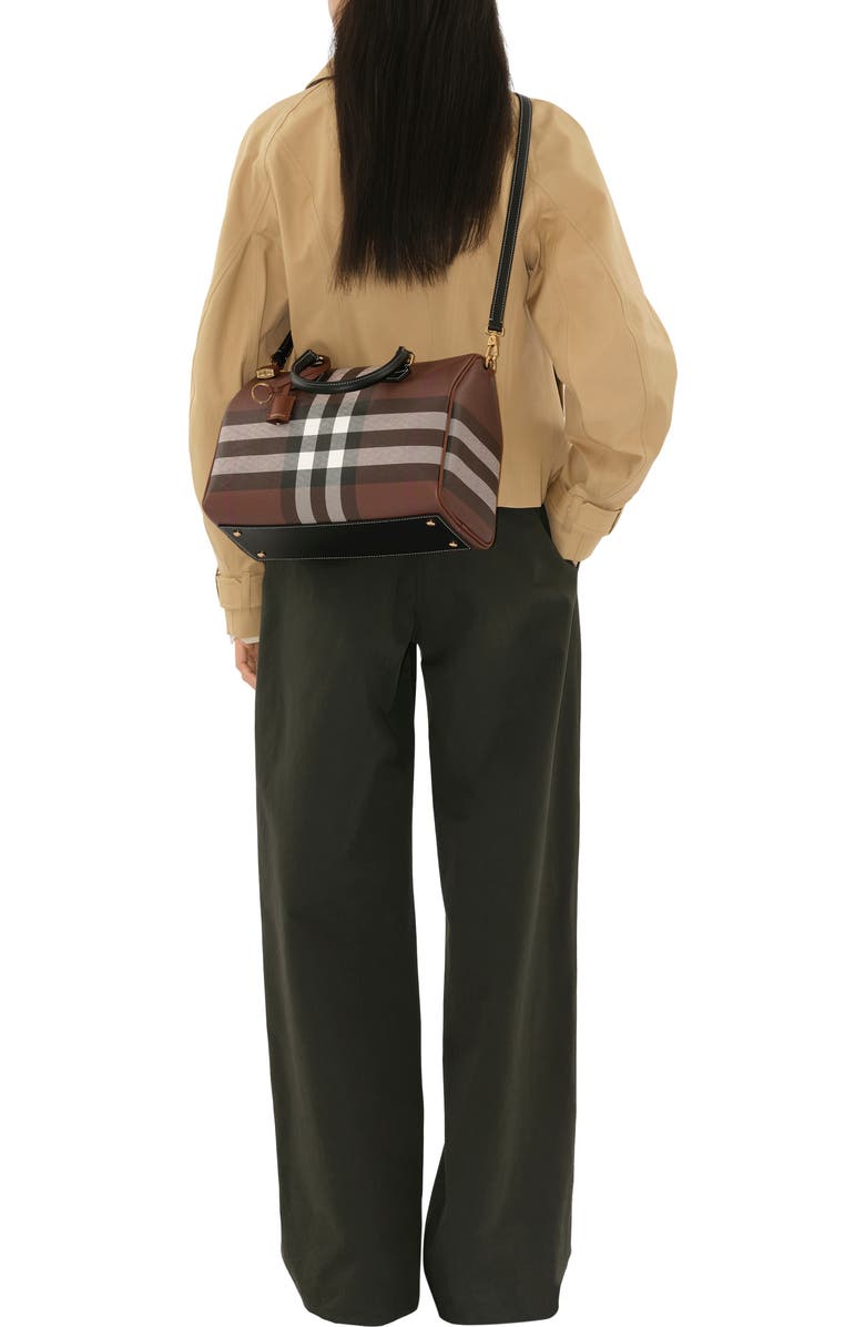 Burberry Medium Check Bowling Bag, Alternate, color,