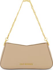 Mac Duggal Nappa Leather Gold Strap Shoulder Bag