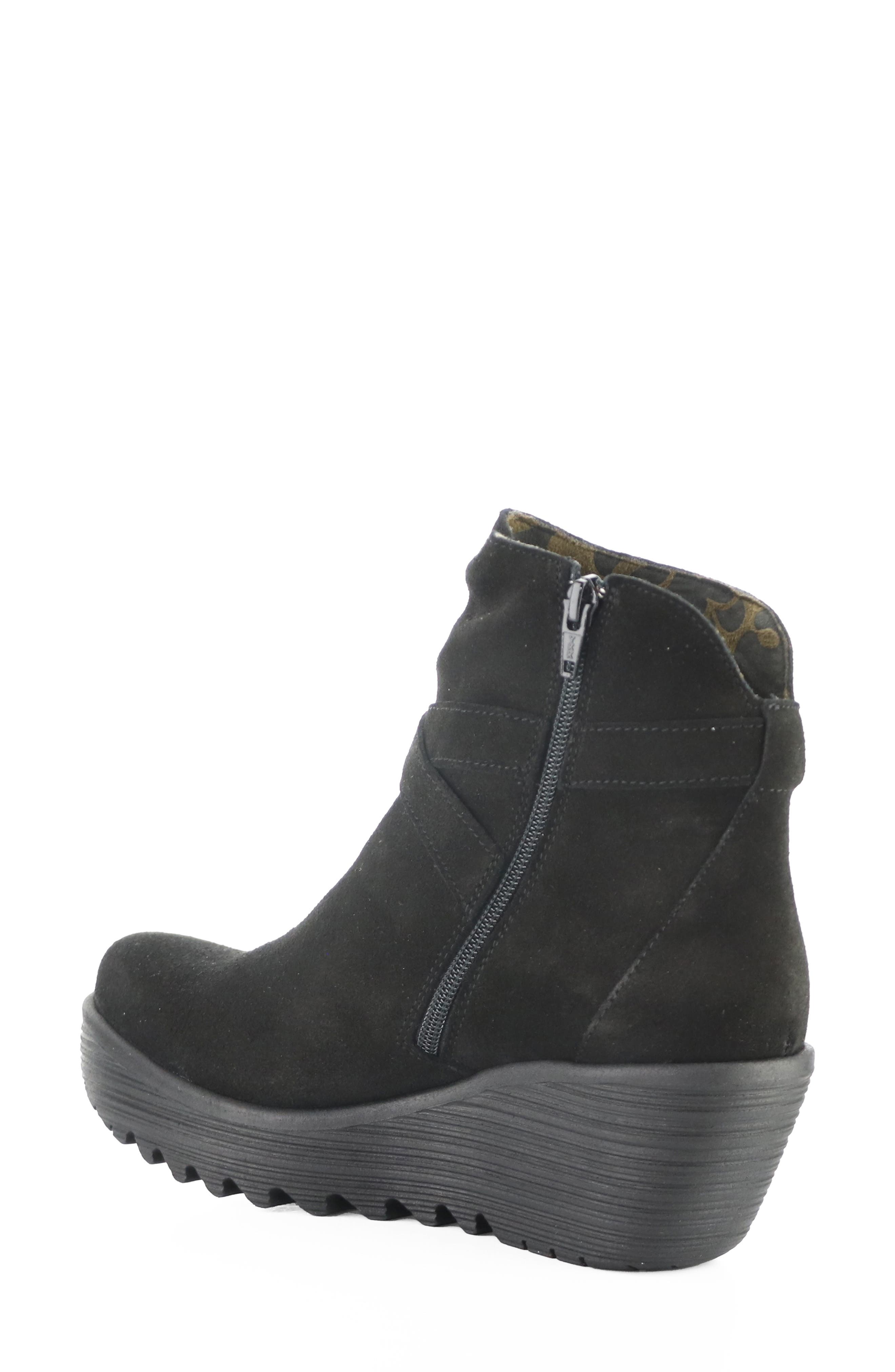 Loik Platform Wedge Bootie, Alternate, color, BLACK