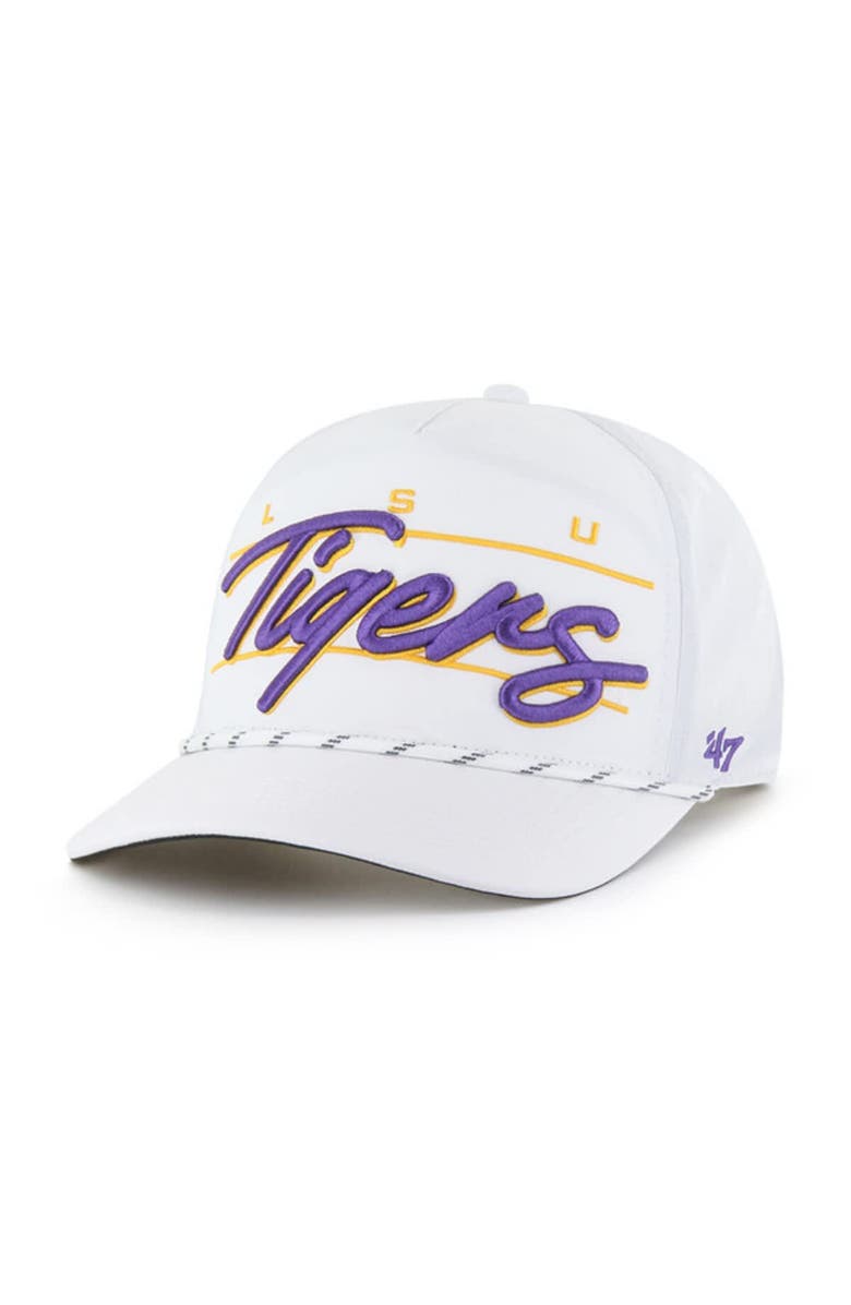 '47 Men's '47 White LSU Tigers Condor Hitch brrr° Adjustable Hat, Main, color, 