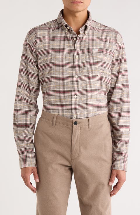 Crompton Plaid Cotton Button-Down Shirt