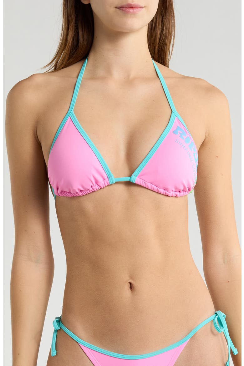 Surf Puff Triangle Bikini Top, Main, color, LIGHT PINK