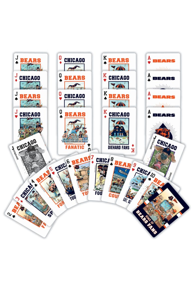 Chicago Bears Fan Deck Playing Cards, Alternate, color, Multicolor