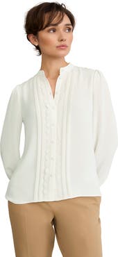 HOBBS LONDON Dominica Lace Trim Blouse