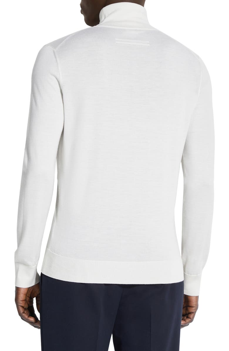 ZEGNA Cashseta Cashmere & Silk Turtleneck Sweater, Alternate, color, Zegna Bianco