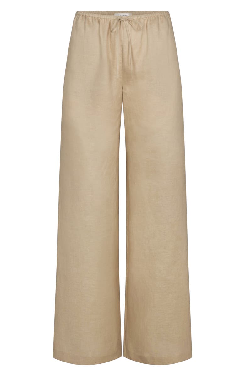 FRAME Linen Drawstring Lounge Pants, Alternate, color, Flax
