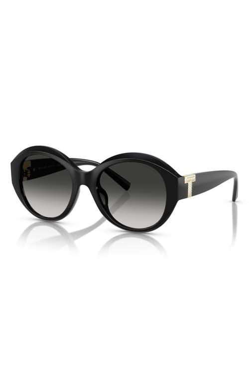 Tiffany & Co . 53mm Gradient Round Sunglasses In Black