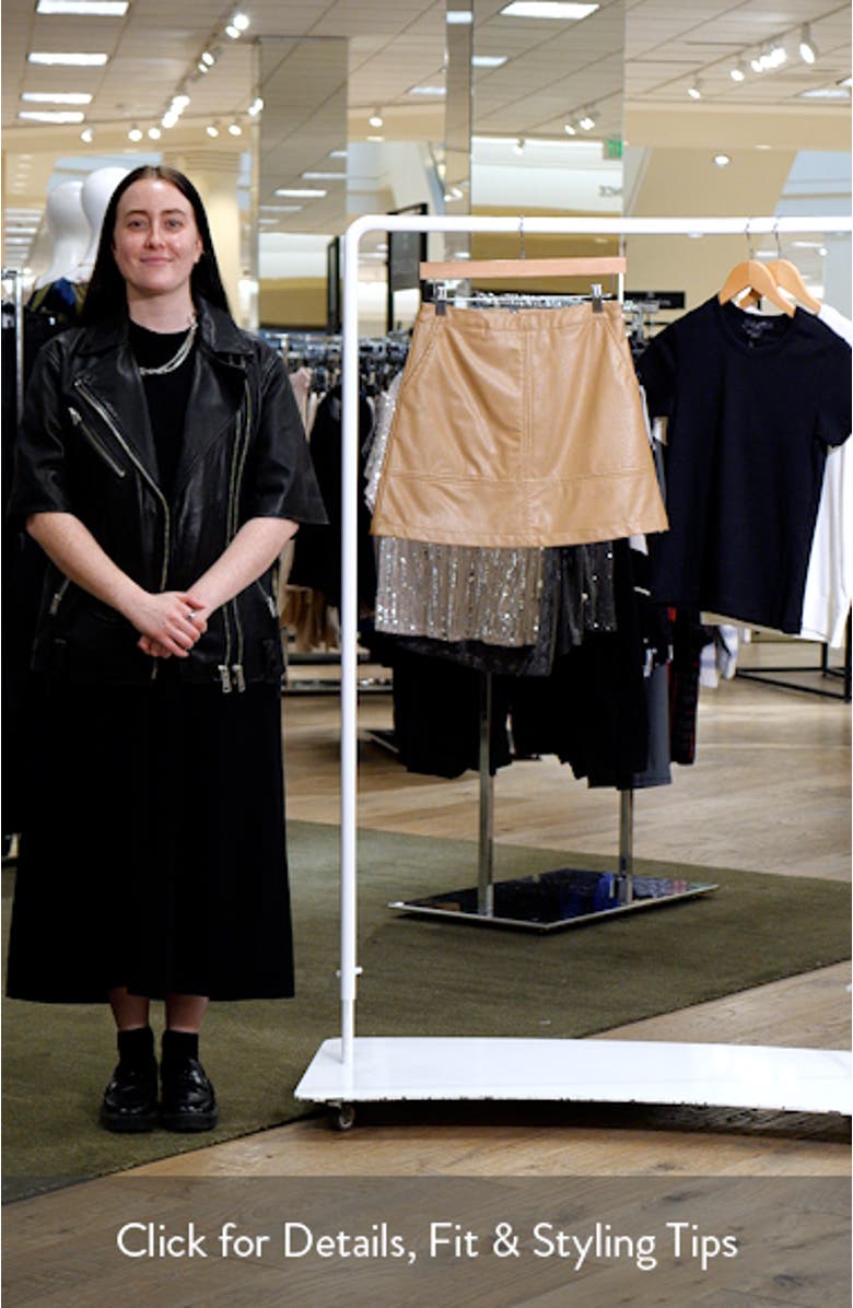 Carly Faux Leather Miniskirt, sales video thumbnail